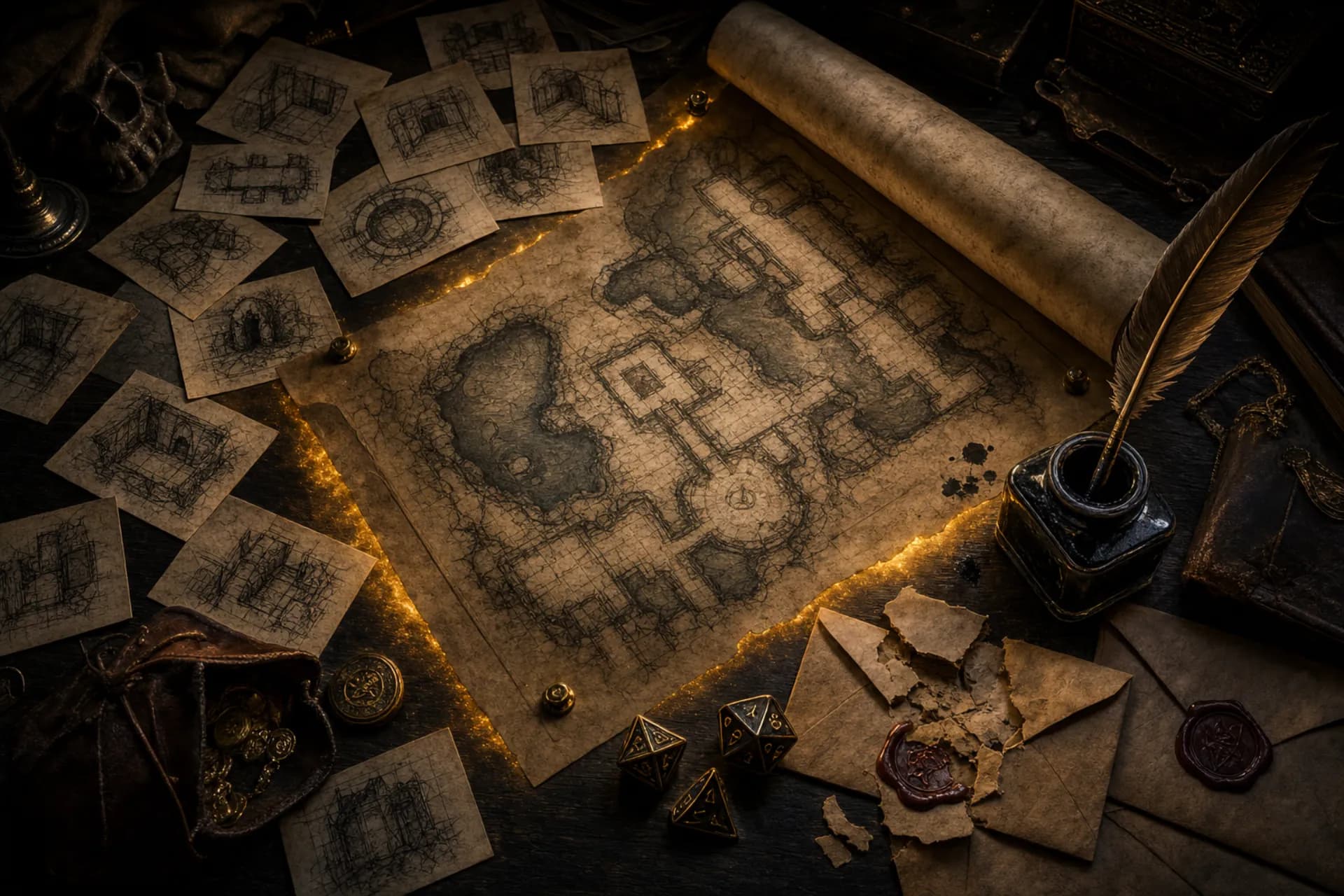 Companion chat showing generated prep ideas for a dungeon exploration scene